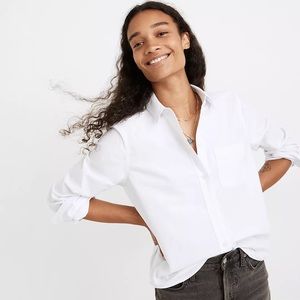 Madewell White Button Up Shirt